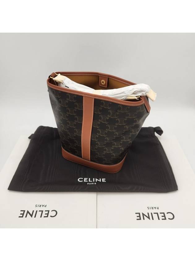 Triomphe Small Canvas Bucket Bag Tan - CELINE - BALAAN 2