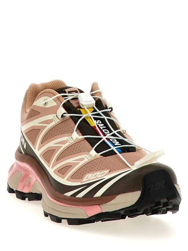 XT-6 Lace-Up Low-Top Sneakers Mahogany Rose - SALOMON - BALAAN 3