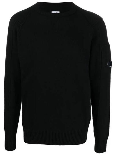 Lens Wappen Wool Blend Knit Top Black - CP COMPANY - BALAAN 2