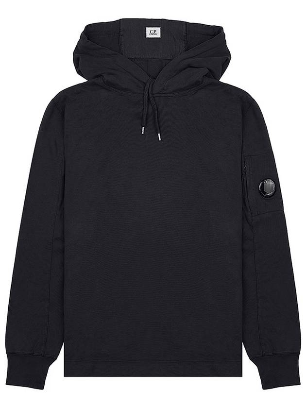 Men's Lens Wappen Fleece Hoodie Black - CP COMPANY - BALAAN 11