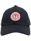 Heart Logo Patch Cotton Ball Cap Black - AMI - BALAAN 1