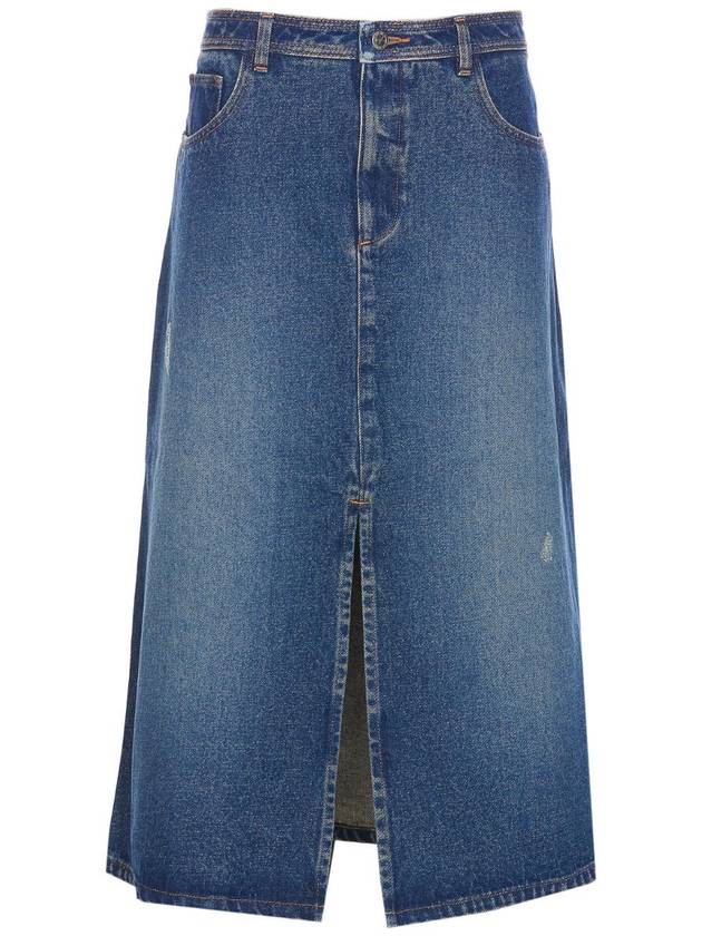 Georgia Denim Midi A Line Skirt Indigo - A.P.C. - BALAAN 1