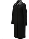 Cashmere Blend Single Coat Black - SALVATORE FERRAGAMO - BALAAN 3