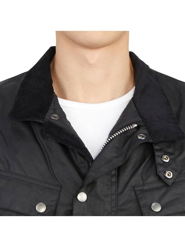 Duke Wax Button Jacket Black - BARBOUR - BALAAN 10