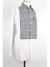 Gingham detail long sleeve shirt XL - BURBERRY - BALAAN 6