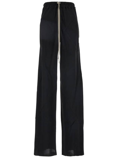 Black Wide Leg Pants In Tech Fabric Woman - RICK OWENS - BALAAN 1