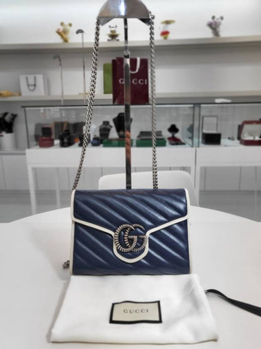 GG Marmont Matelasse Mini Chain Bag 573807 - GUCCI - BALAAN 1