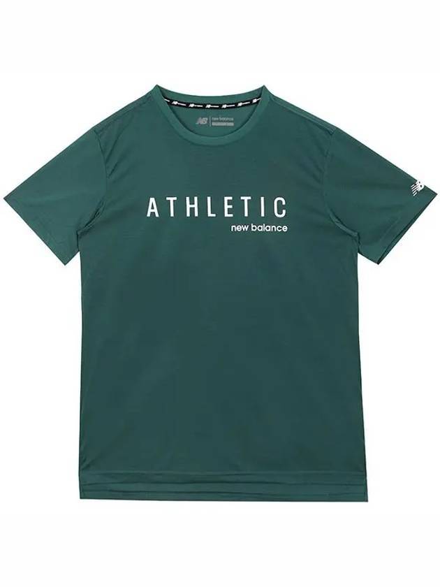 Training 3 Crew Neck Short Sleeve T-Shirt Green - NEW BALANCE - BALAAN 1