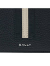 Logo Bifold Leather Half Wallet Black - BALLY - BALAAN 7