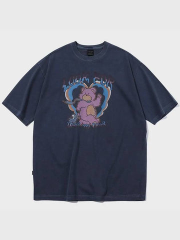 Funtime Teddy Pigment Short Sleeve TShirt Dark Blue - CPGN STUDIO - BALAAN 1