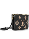 Double Zipper Pochette Cross Bag Black - LOUIS VUITTON - BALAAN 3