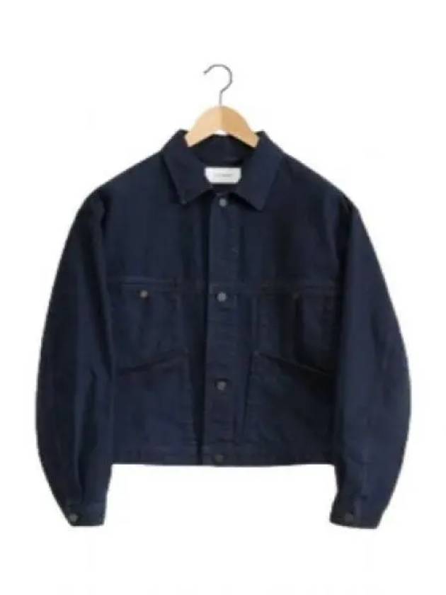 pocket button cotton denim jacket navy - LEMAIRE - BALAAN 2