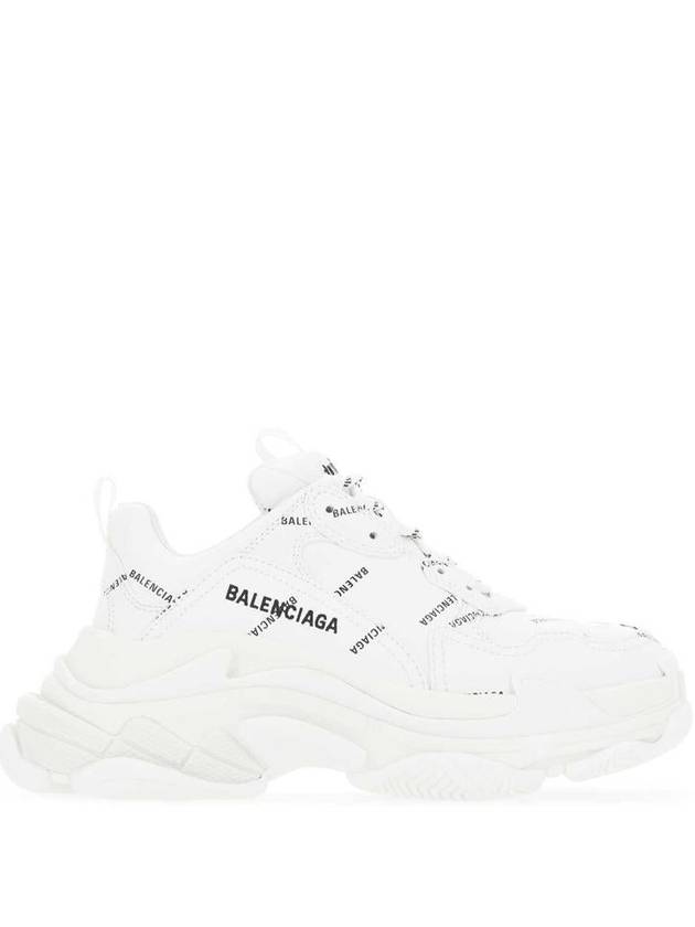 Triple S All-Over Logo Low Top Sneakers White - BALENCIAGA - BALAAN 2