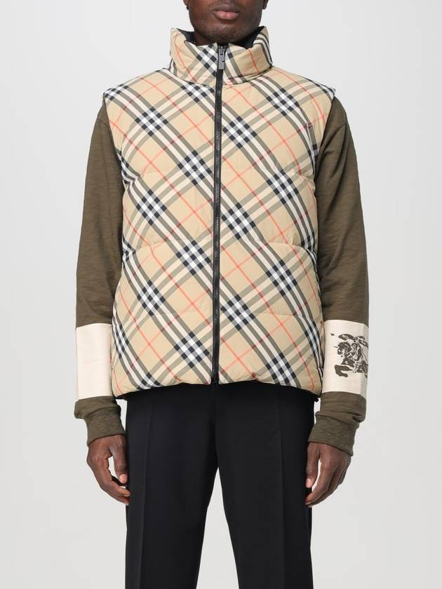 Reversible Check Padded Vest Sand - BURBERRY - BALAAN 2