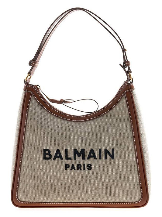 B Amiri Leather Shoulder Bag Brown Beige - BALMAIN - BALAAN.