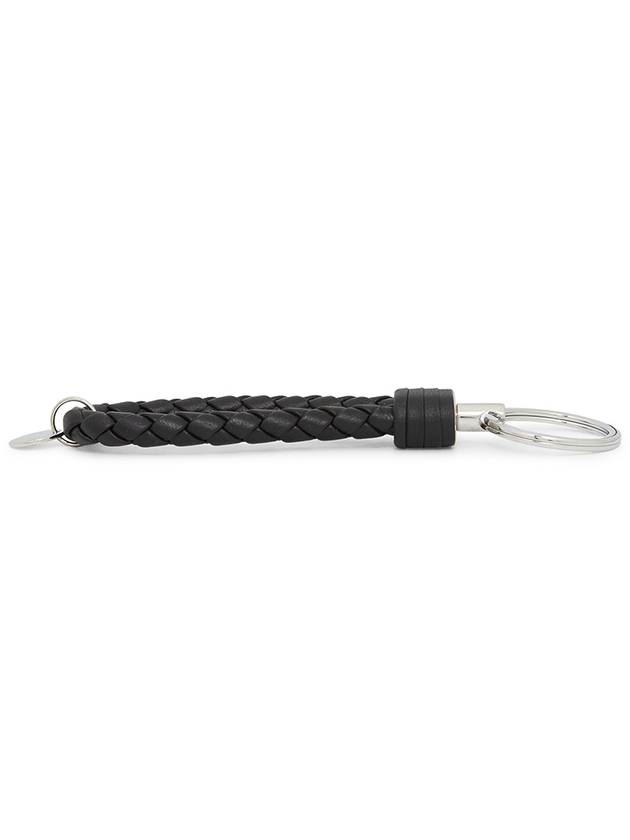 Intrecciato Leather Key Holder Black - BOTTEGA VENETA - BALAAN 5