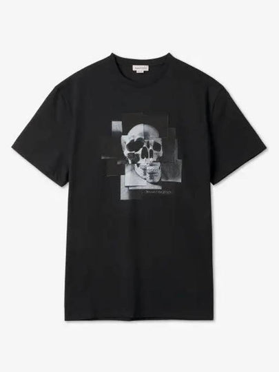 Skull Graphic Print Short Sleeve T-Shirt Black - ALEXANDER MCQUEEN - BALAAN 2