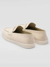 Triangle Logo Suede Loafers Beige - PRADA - BALAAN 6