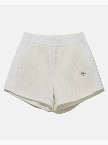 Women s Padded Hybrid 4 quarter Shorts Ivory SP422SHPO7 - DESCENTE - BALAAN 1