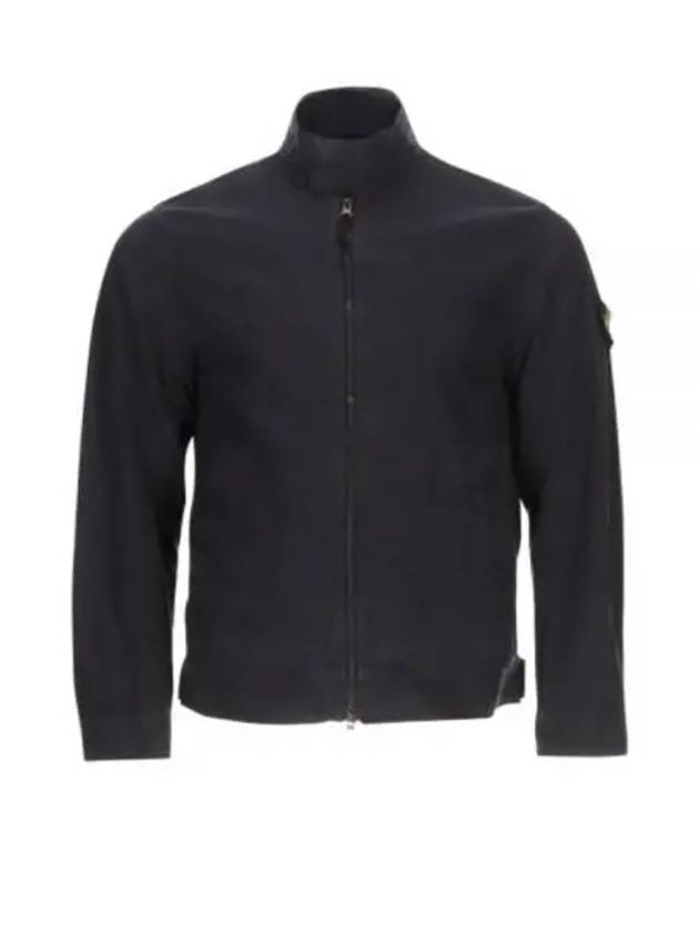 Tela Mock Neck Zip-up Jacket Navy - STONE ISLAND - BALAAN 2