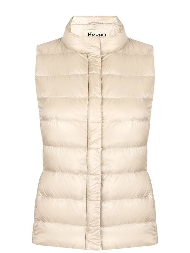 Giulia Slim Fit Down Padded Vest Chantilly - HERNO - BALAAN 1