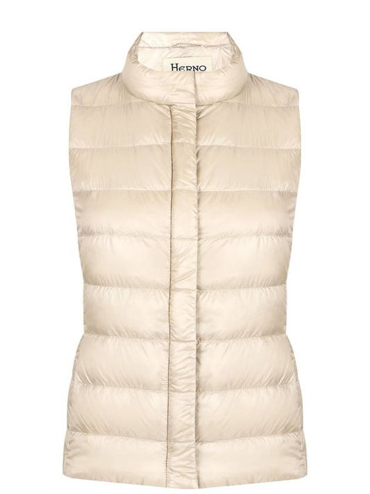 Giulia Slim Fit Down Padded Vest Chantilly - HERNO - BALAAN 1