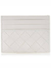 Intrecciato Heart Detail Leather Card Wallet White - BOTTEGA VENETA - BALAAN 4