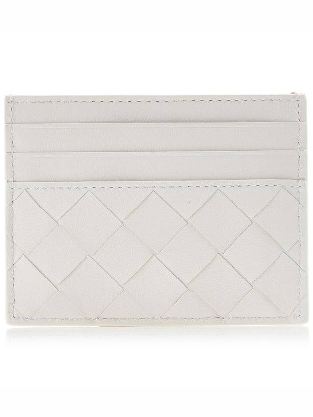 Intrecciato Heart Detail Leather Card Wallet White - BOTTEGA VENETA - BALAAN 4