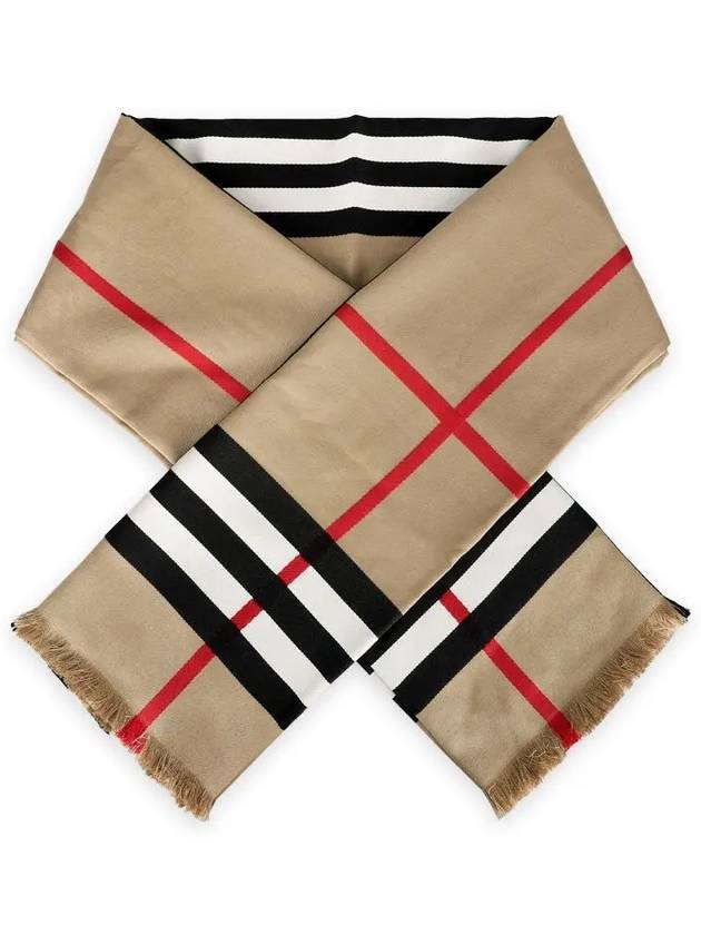 Montage Print Large Square Silk Wool Scarf Beige - BURBERRY - BALAAN 2