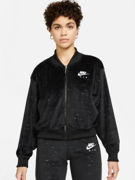 Women's Air Velor Jacket Black - NIKE - BALAAN 2