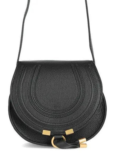 Marcie Saddle Small Grained Leather Cross Bag Black - CHLOE - BALAAN 2