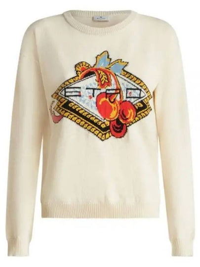 Logo Jacquard Knit Top White - ETRO - BALAAN 2