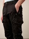 Stretch Sateen Ergonomic Lens Cargo Straight Pants Black - CP COMPANY - BALAAN 3