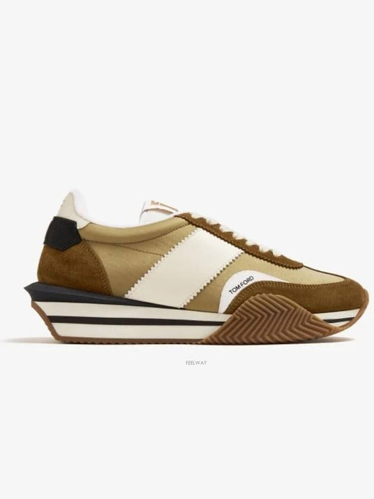 Logo James Panel Low Top Sneakers Brown - TOM FORD - BALAAN 2