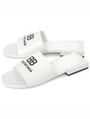 BB Logo Mule White - BALENCIAGA - BALAAN.