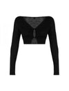 Le Alzou Cropped Cardigan Black - JACQUEMUS - BALAAN 2