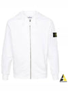 Men's Garment Dyed Malfile Zip Up Hoodie White - STONE ISLAND - BALAAN 2