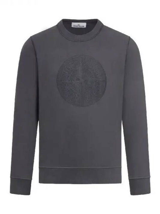Men's Industrial One Print Sweatshirt Grey - STONE ISLAND - BALAAN 2