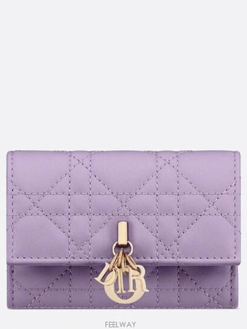 My Dior Glycine Wallet Lilac Cannage Lambskin - DIOR - BALAAN 1