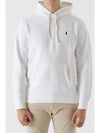 Polo 766778 Pony embroidery brushed hooded sweatshirt white 710 009 - RALPH LAUREN - BALAAN 2