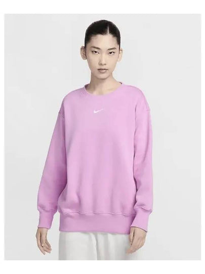 Sportswear Phoenix Fleece Oversized Crewneck Sweatshirt Purple - NIKE - BALAAN 2