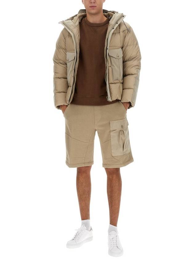 Tempest Combo Down Jacket Beige - TEN C - BALAAN 3