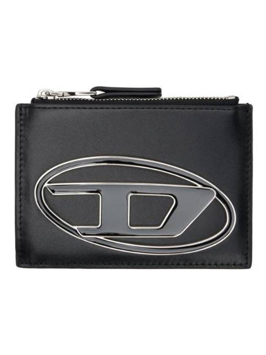 1DR Leather Card Wallet Black - DIESEL - BALAAN 1