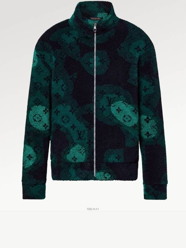 Monogram Camo Fleece Bomber Jacket Green - LOUIS VUITTON - BALAAN 4