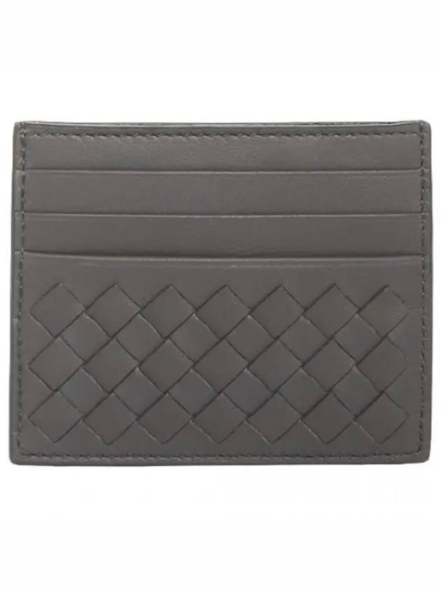 Intrecciato Weaving Card Wallet Grey - BOTTEGA VENETA - BALAAN 2