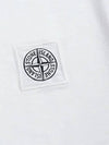 Organic Cotton Short Sleeve T-Shirt White - STONE ISLAND - BALAAN 5