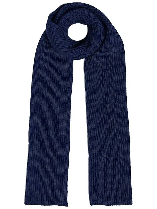 Ribbed Wool Muffler Royal Blue - ANDERSEN-ANDERSEN - BALAAN 3