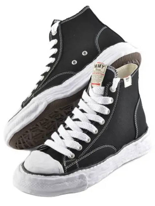 A11FW701 Black Peterson OG Sole Canvas High Top Sneakers - MIHARA YASUHIRO - BALAAN 1