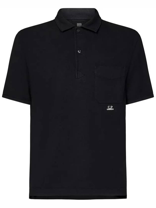 Pocket Polo Shirt Black - CP COMPANY - BALAAN 3