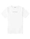 Men's Micrographic Print Short Sleeve T-Shirt White - STONE ISLAND - BALAAN 1